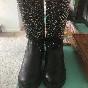 Donald J Pliner-boots with studs- Moto style